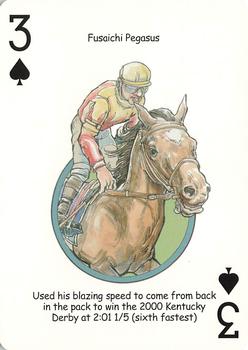 2006 Hero Decks Derby Deck Playing Cards #3♠ Fusaichi Pegasus Front